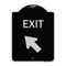 Signmission Exit Exit with Left Arrow Heavy-Gauge Aluminum Architectural Sign, 24" H, 18" L, BS-1824-24032 A-DES-BS-1824-24032 - alternate 1
